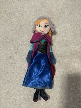 Disney Anna Plush Doll - Blue, Pink & Purple